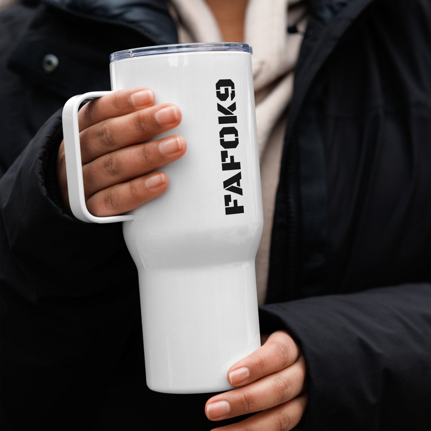 FAFOK9™ Travel mug with a handle