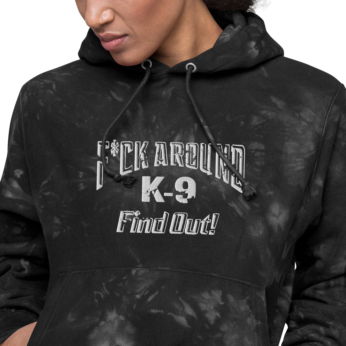 F*CK AROUND K-9 Find Out!™ Unisex Champion tie-dye hoodie